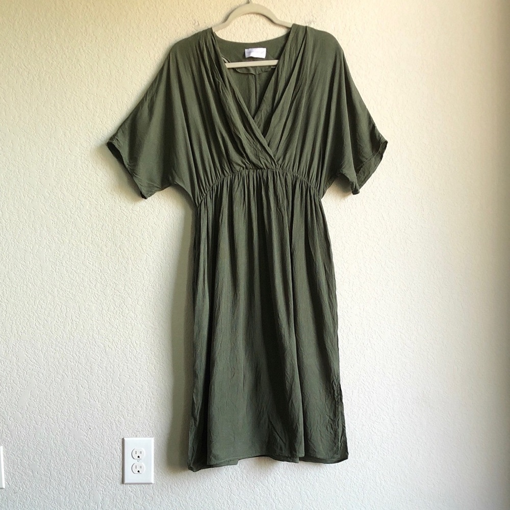 Emilia George Irene Dress Green Medium Cupro Nursing
